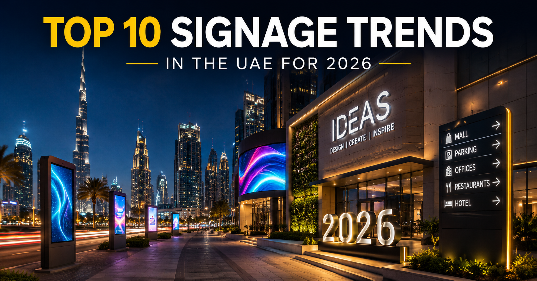 Top 10 Signage Trends in the UAE for 2026