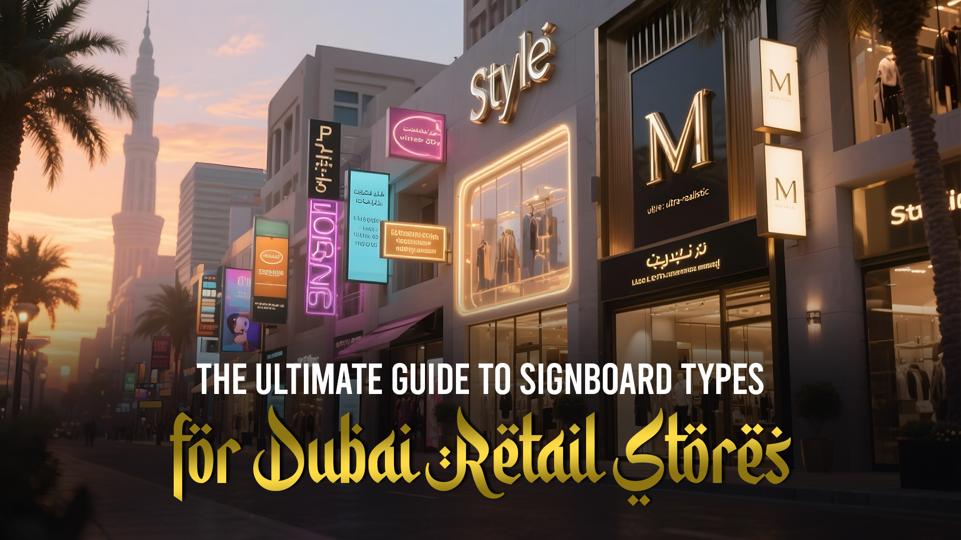 The Ultimate Guide to Signboard Types for Dubai Retail Stores